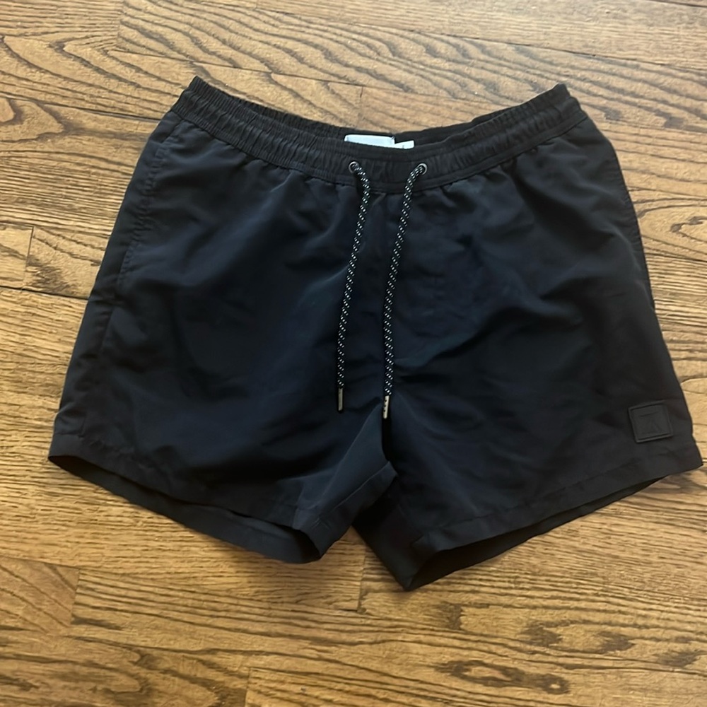 Topman Black swim trunk size small
